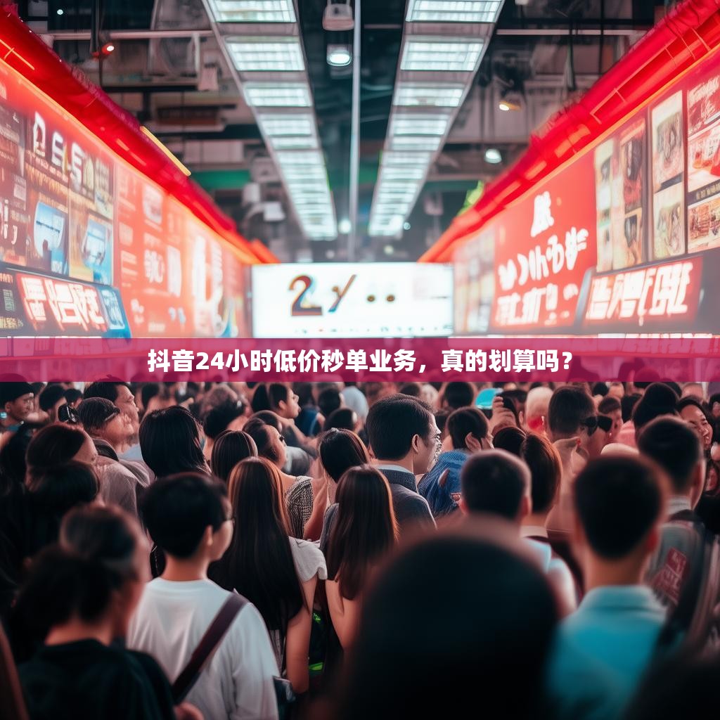 抖音24小时低价秒单业务，真的划算吗？