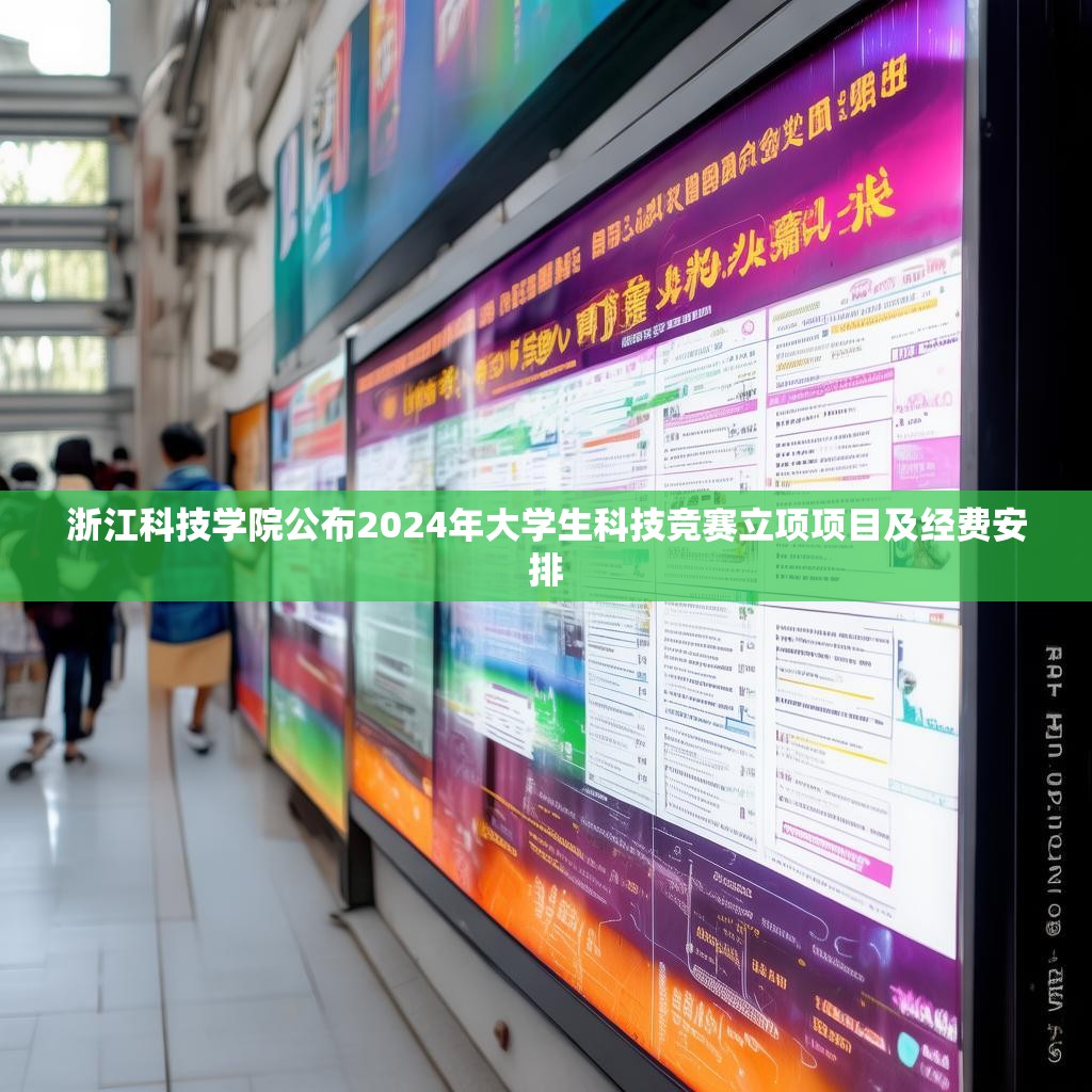 浙江科技学院公布2024年大学生科技竞赛立项项目及经费安排