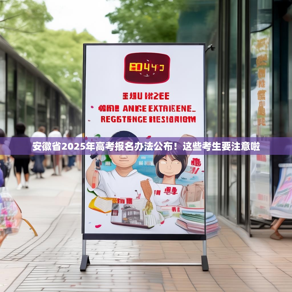 安徽省2025年高考报名办法公布！这些考生要注意啦