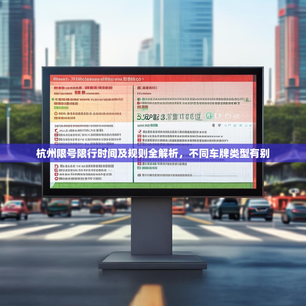 杭州限号限行时间及规则全解析,不同车牌类型有别