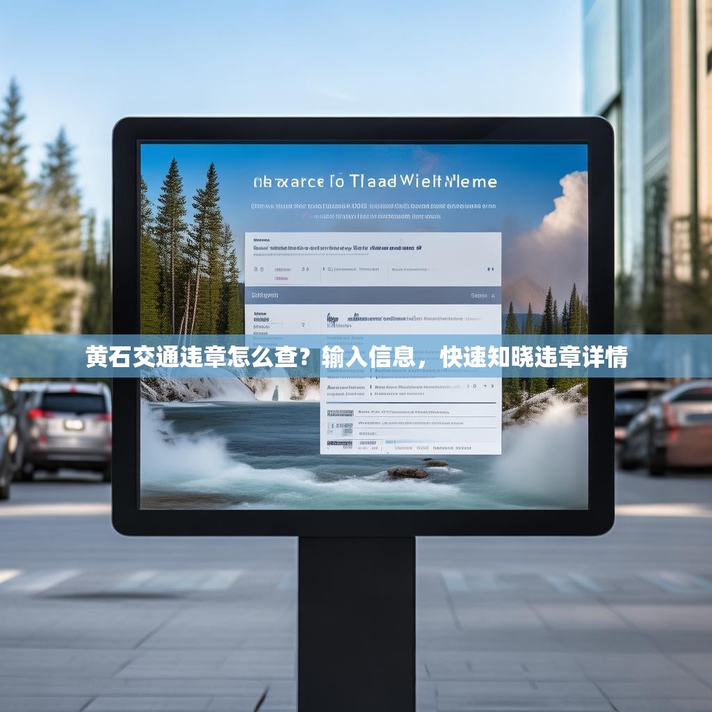 黄石交通违章怎么查？输入信息，快速知晓违章详情