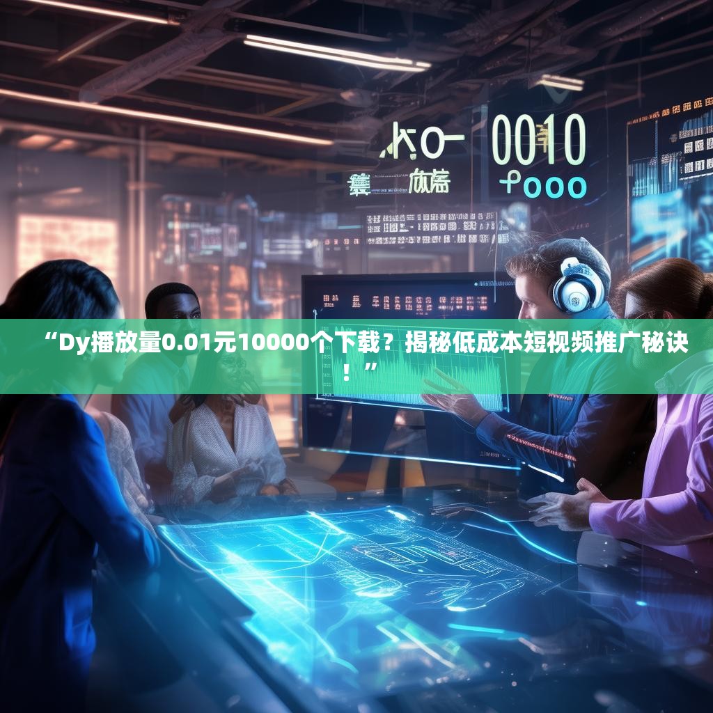 “Dy播放量0.01元10000个下载？揭秘低成本短视频推广秘诀！”