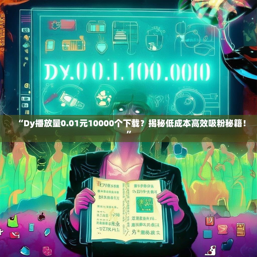 “Dy播放量0.01元10000个下载?揭秘低成本高效吸粉秘籍!”
