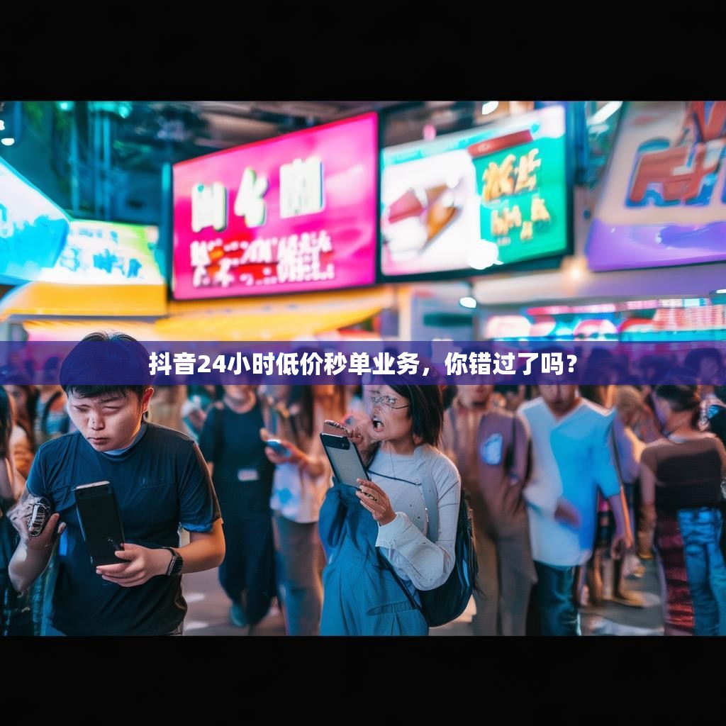 抖音24小时低价秒单业务,你错过了吗?