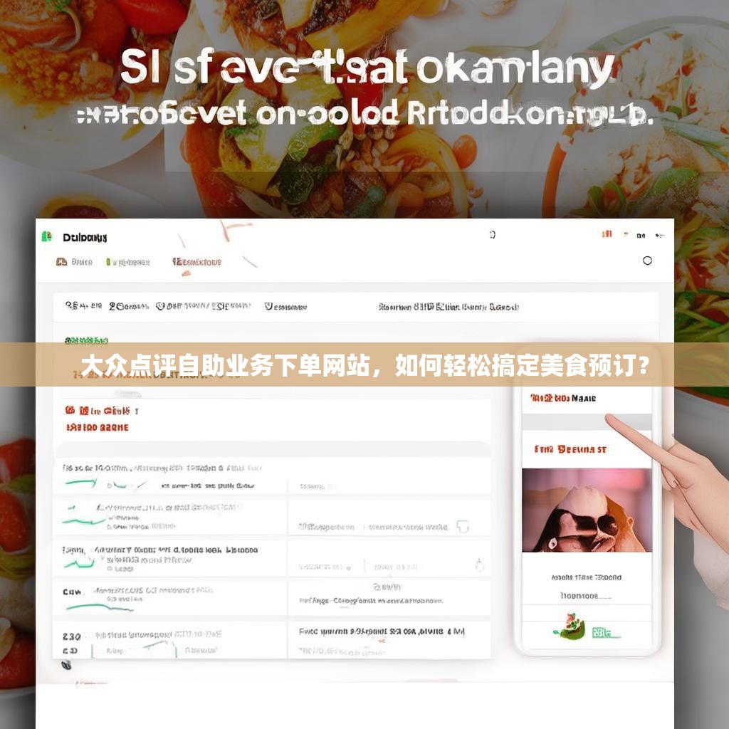 大众点评自助业务下单网站，如何轻松搞定美食预订？