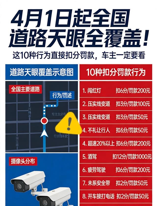 天眼全覆盖抓拍,违章证据跑不掉