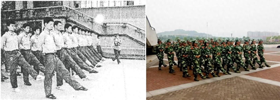大学军训40年：从烈日下踢正步，到鸟巢大检阅